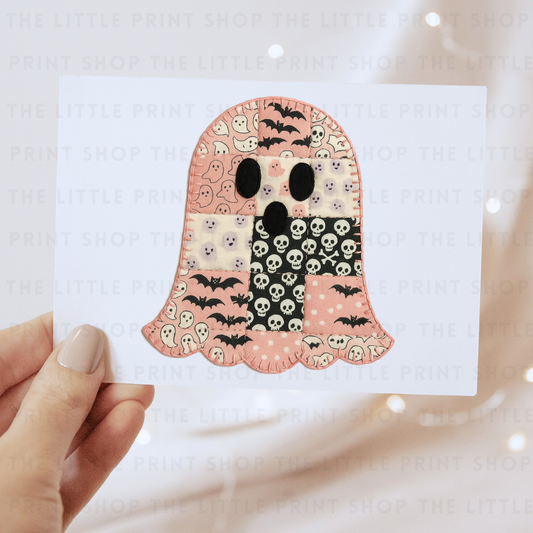 Patchwork Ghost - DTF Transfer Decal