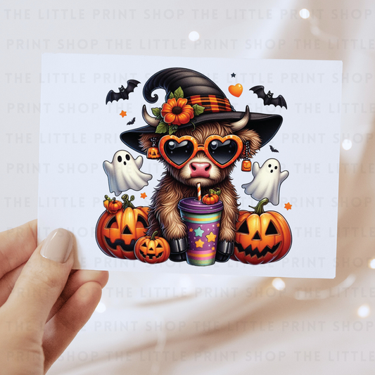 Halloween Highland Cow - DTF Transfer Decal