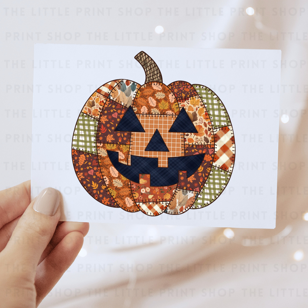 Patchwork Pumpkin - DTF Transfer Decal