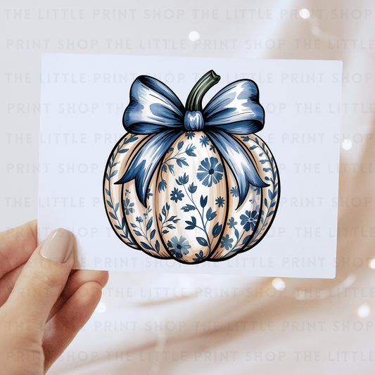 Blue Pumpkin - DTF Transfer Decal