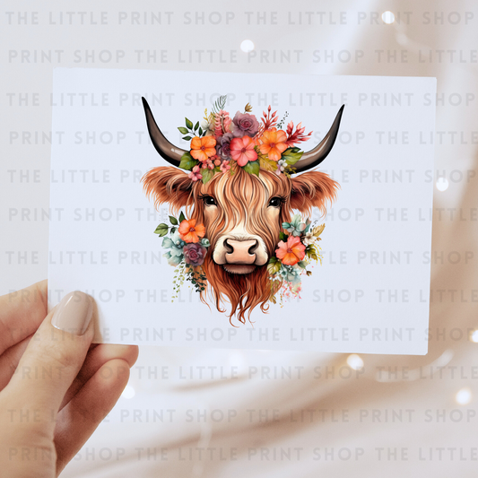 Highland Cow - DTF Transfer Decal
