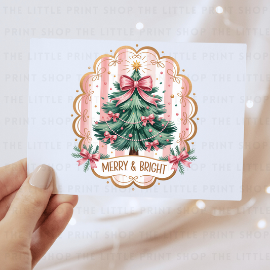Merry & Bright - DTF Transfer Decal