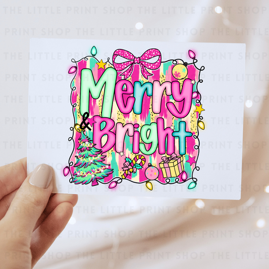 Merry Bright - DTF Transfer Decal