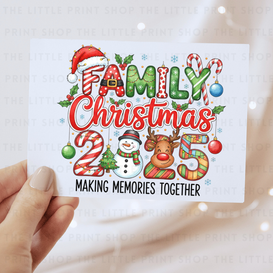 Family Christmas 2025 - DTF Transfer Decal