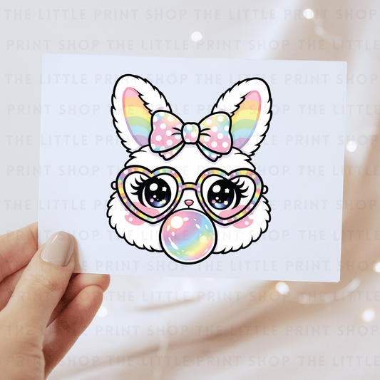 Bubble Gum Bunny - DTF Transfer Decal