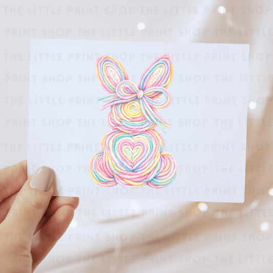 Rainbow Bunny - DTF Transfer Decal