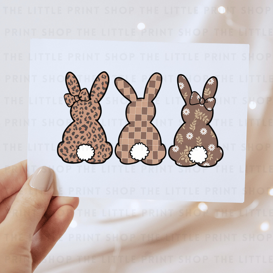 Bunny Trio - DTF Transfer Decal