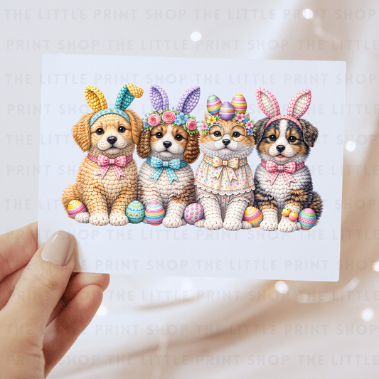 Easter Doggies - DTF Transfer Decal