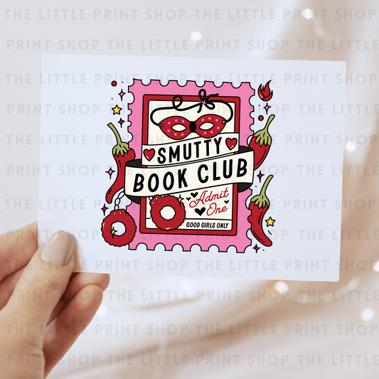 Smutty Book Club - DTF Transfer Decal