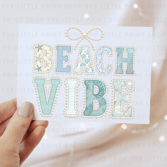 Beach Vibes - Purple - DTF Transfer Decal