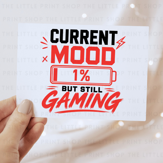 Current Mood - Red - DTF Transfer Decal