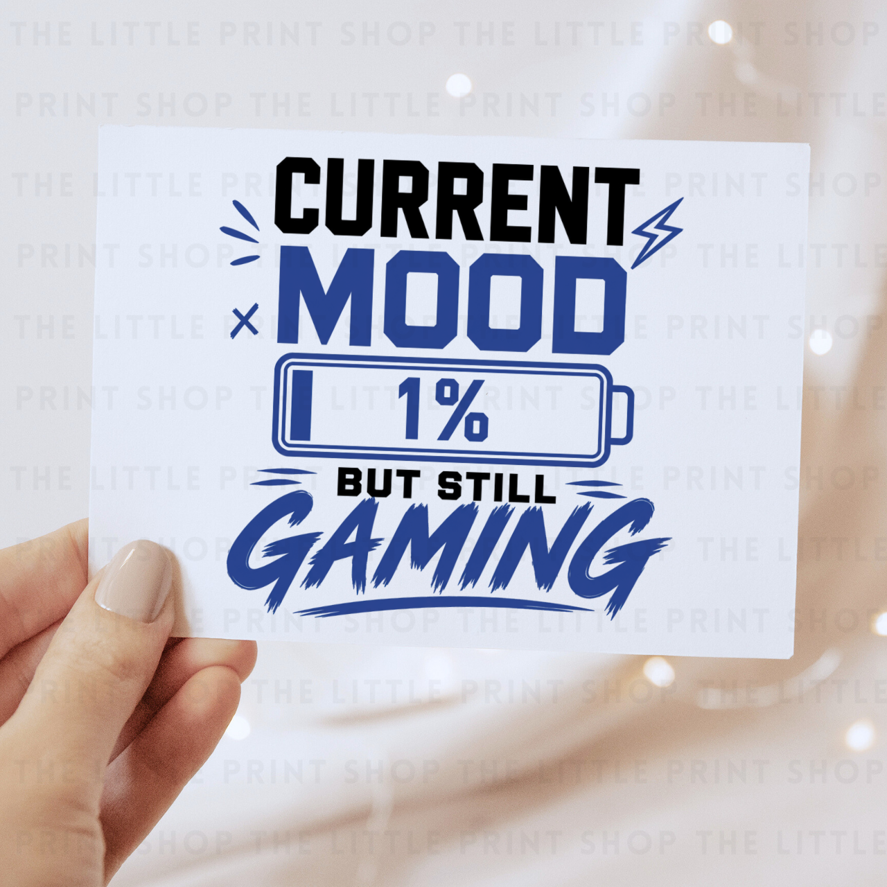 Current Mood - Navy - DTF Transfer Decal