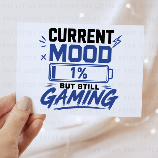 Current Mood - Navy - DTF Transfer Decal
