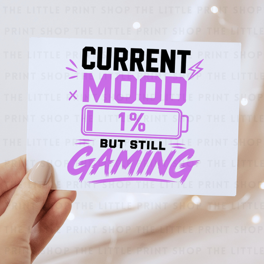 Current Mood - Purple - DTF Transfer Decal