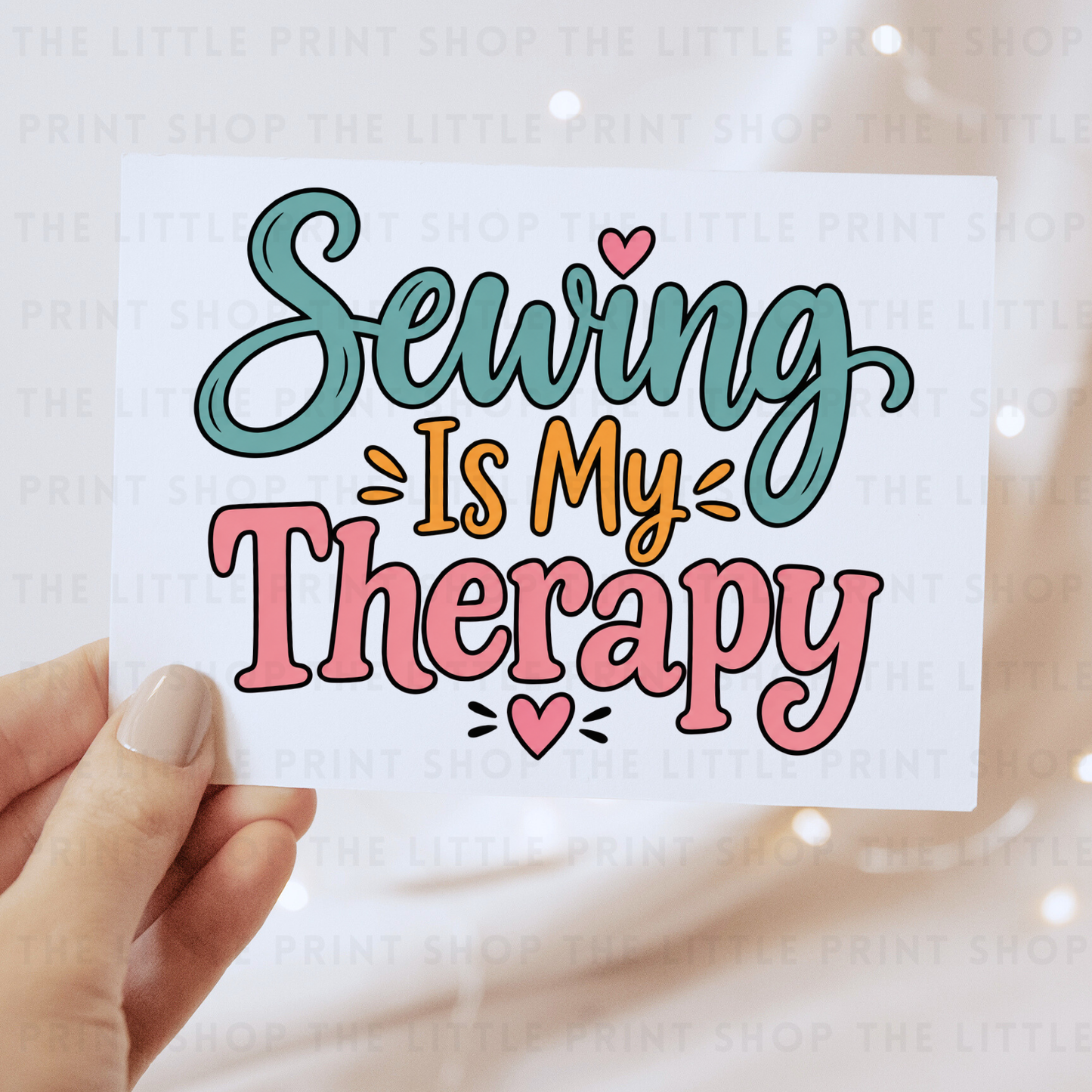 Sewing Is My Therapy - DTF Transfer Decal