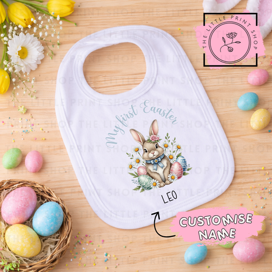 My First Easter  - Blue Text - DTF Transfer Decal