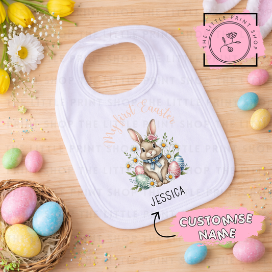 My First Easter  - Peach Text - DTF Transfer Decal
