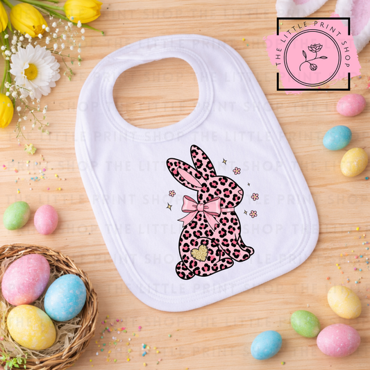 Pink Leopard Print Bunny - DTF Transfer Decal