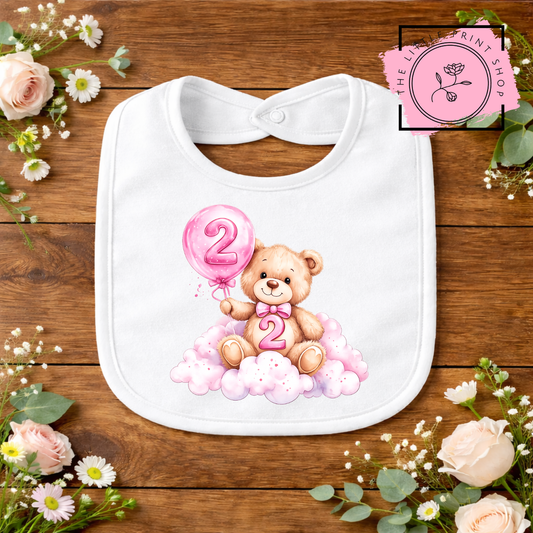 #2 - Pink Balloon Bear - DTF Transfer Decal