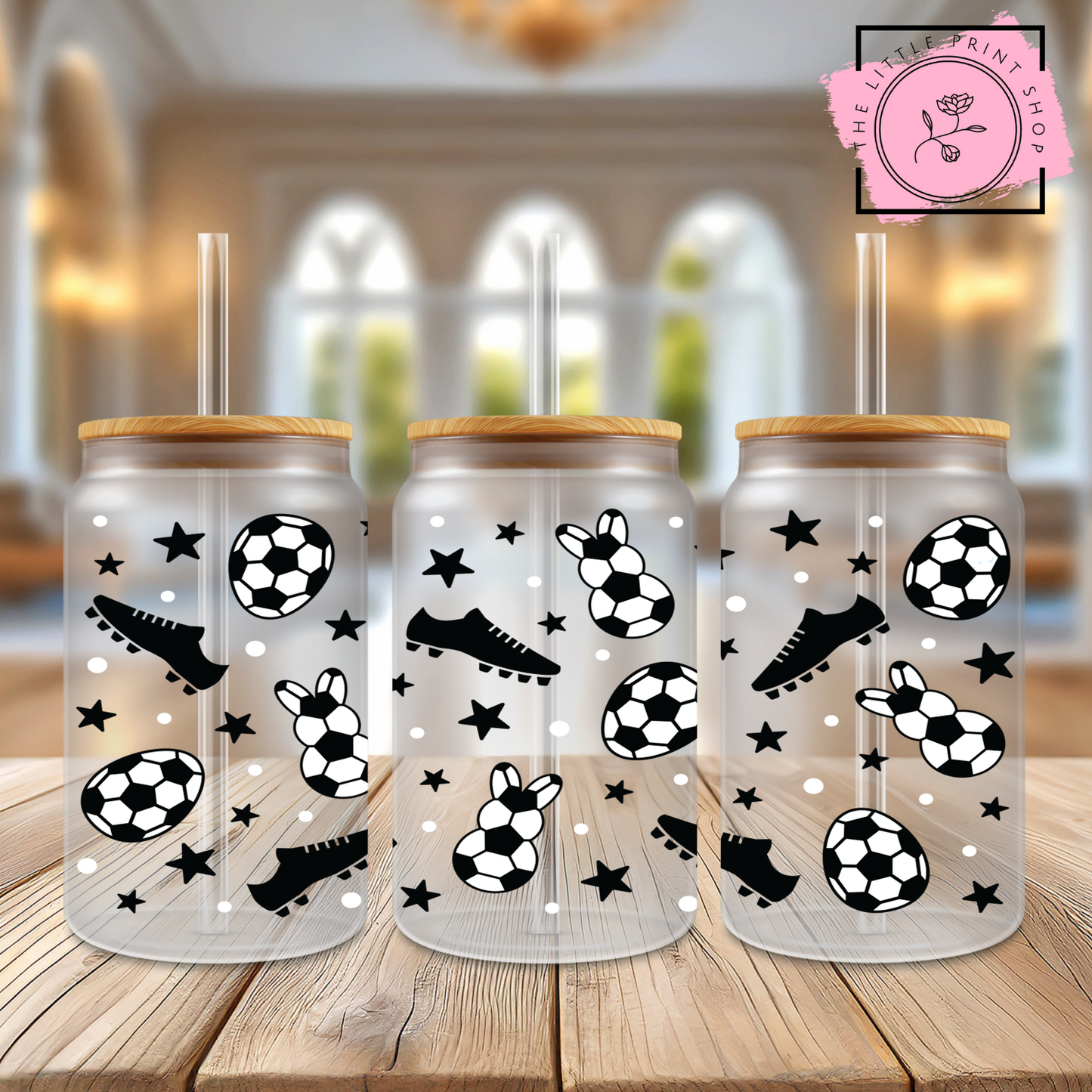 Sporty Easter - 16oz Libbey Glass Printed UV DTF Wrap