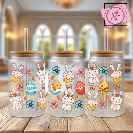 Easter Icons - 16oz Libbey Glass Printed UV DTF Wrap