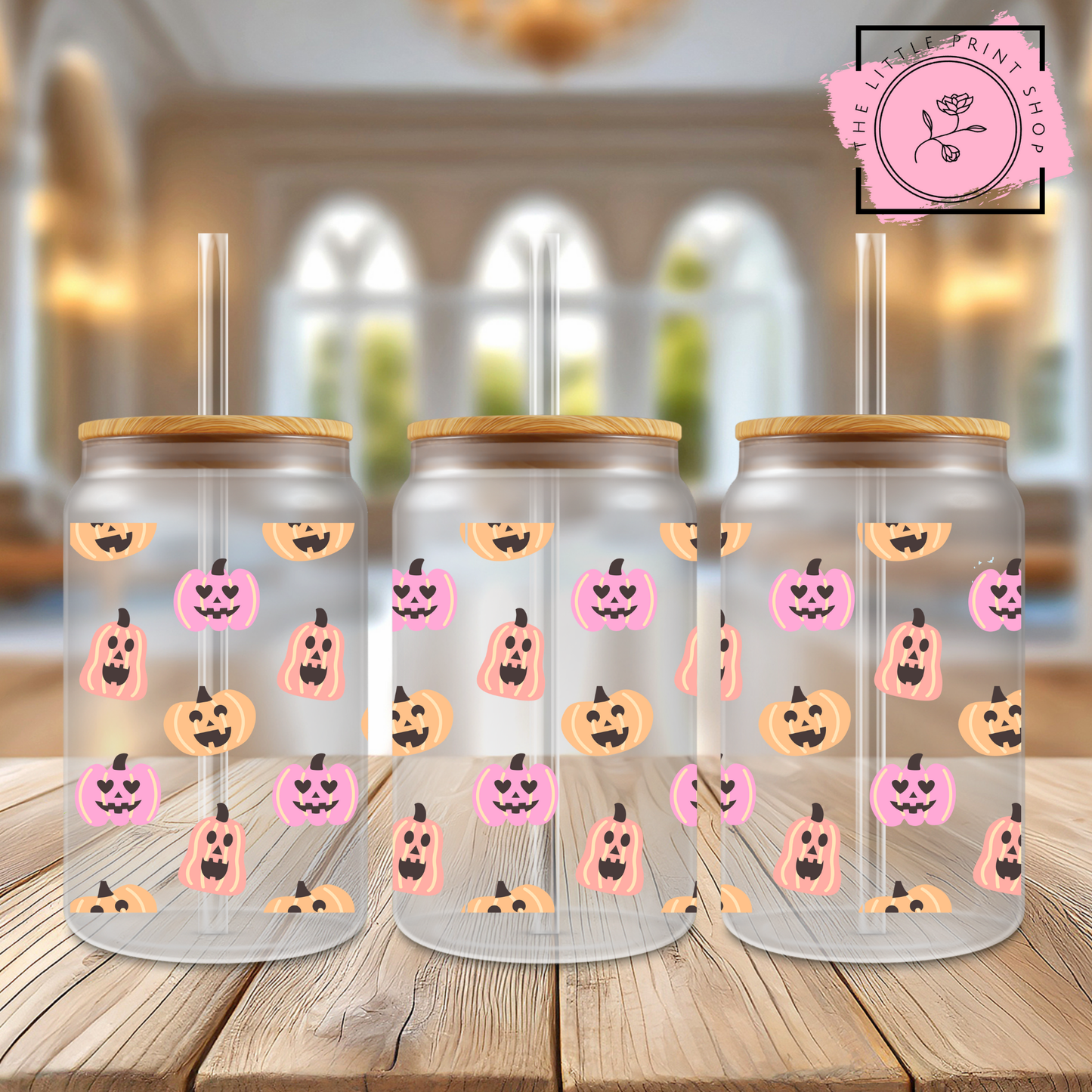 Pumpkins - 16oz Libbey Glass Printed UV DTF Wrap