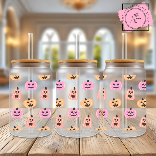 Pumpkins - 16oz Libbey Glass Printed UV DTF Wrap