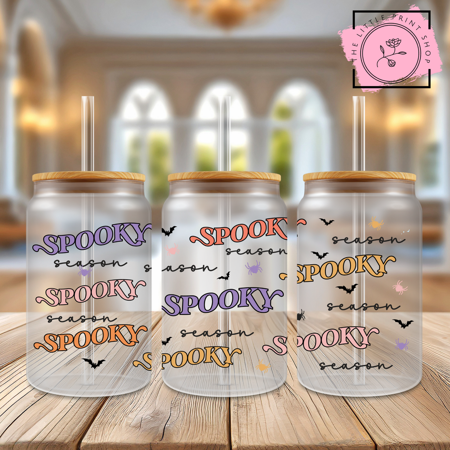 Spooky - 16oz Libbey Glass Printed UV DTF Wrap
