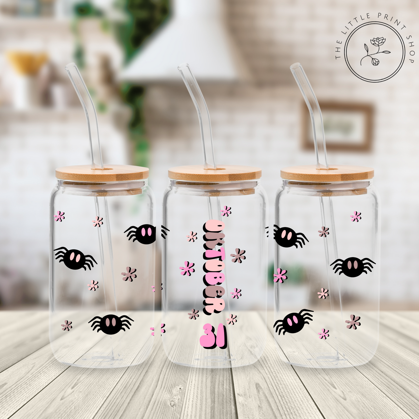 Pink Cowboy - 16oz Libbey Glass Printed UV DTF Wrap