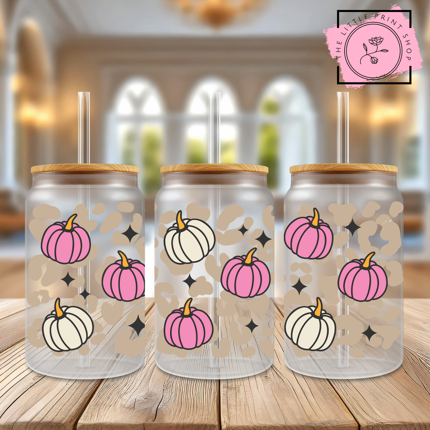 Pumpkins - 16oz Libbey Glass Printed UV DTF Wrap