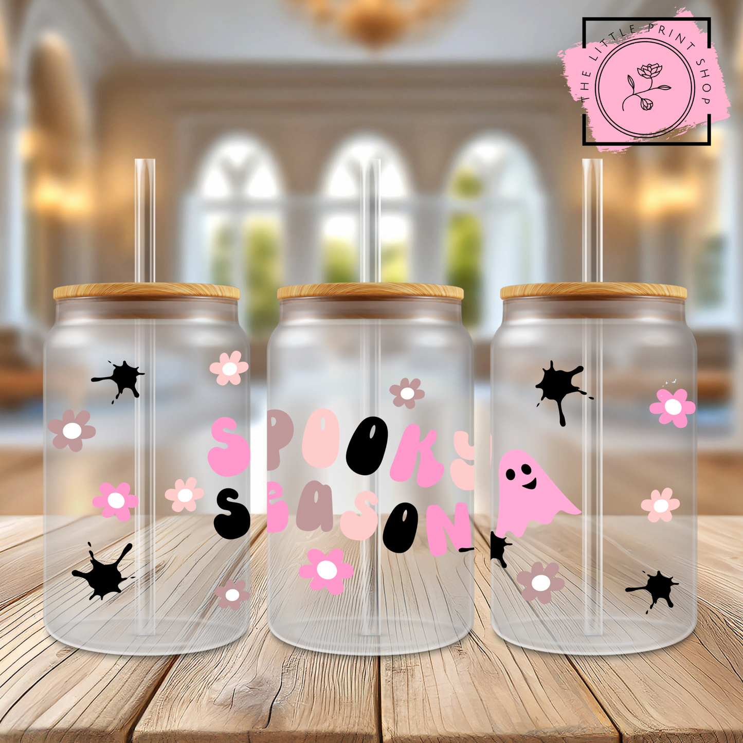 Spooky Season - 16oz Libbey Glass Printed UV DTF Wrap