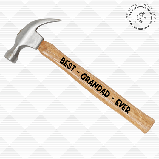 BEST GRANDAD EVER - UV DTF Hammer Decal