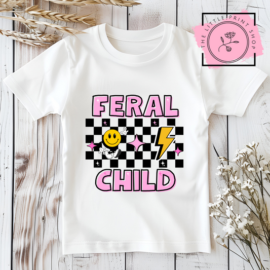 Feral Child - Pink - DTF Transfer Decal