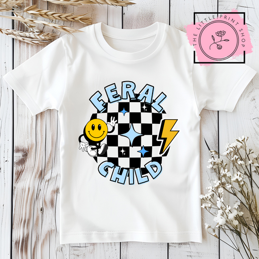 Feral Child - Blue - DTF Transfer Decal
