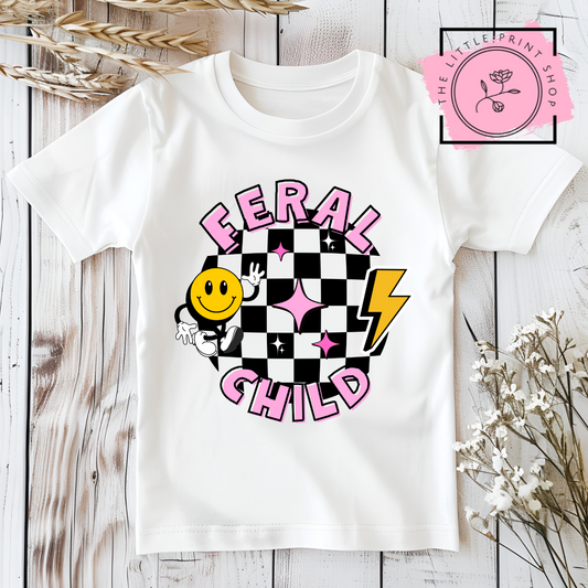 Feral Child - Pink - DTF Transfer Decal