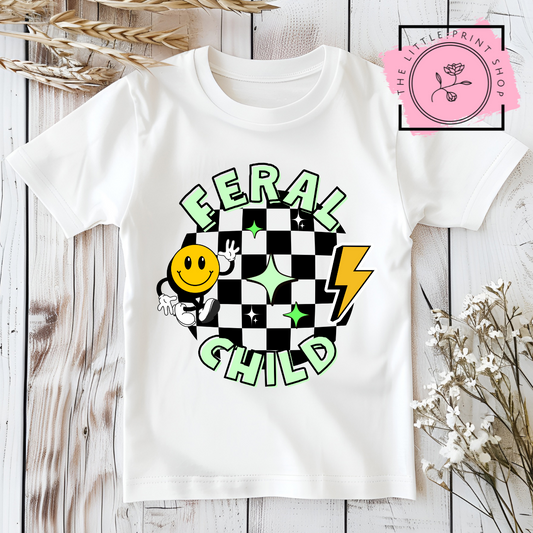 Feral Child - Green - DTF Transfer Decal