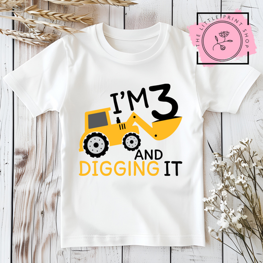 I'm 3 Digging It - DTF Transfer Decal