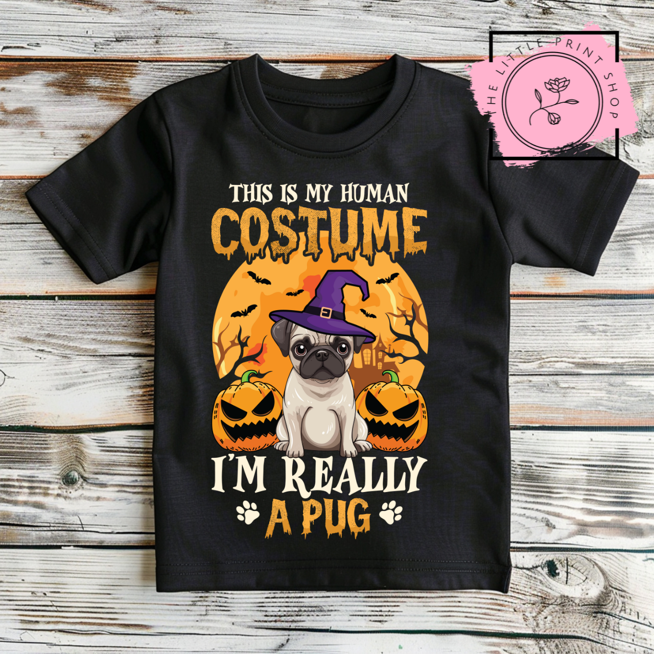 Halloween Pug - DTF Transfer Decal