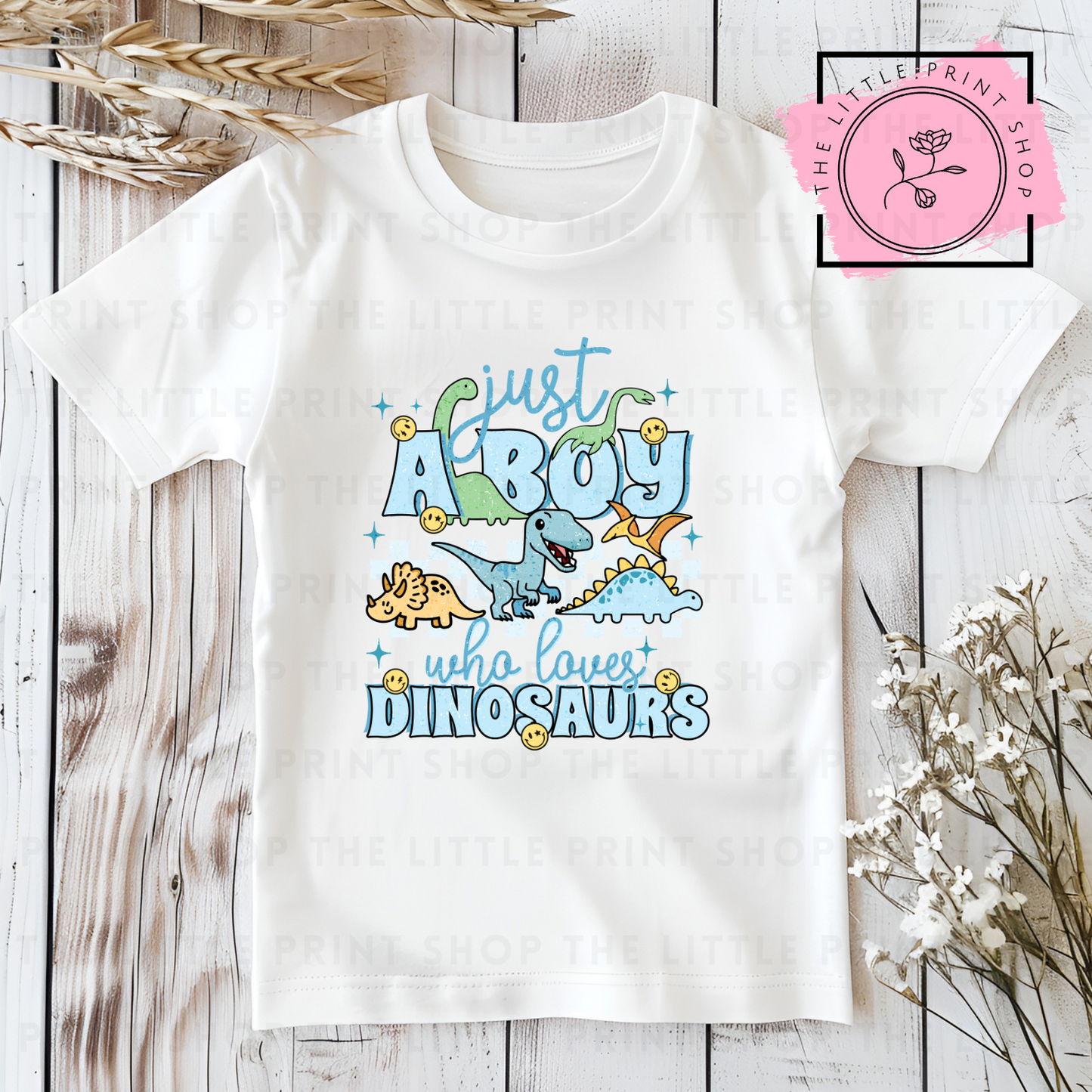 Just A Boy Dinosaur - DTF Transfer Decal