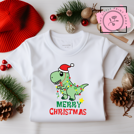 Christmas Dino - DTF Transfer Decal