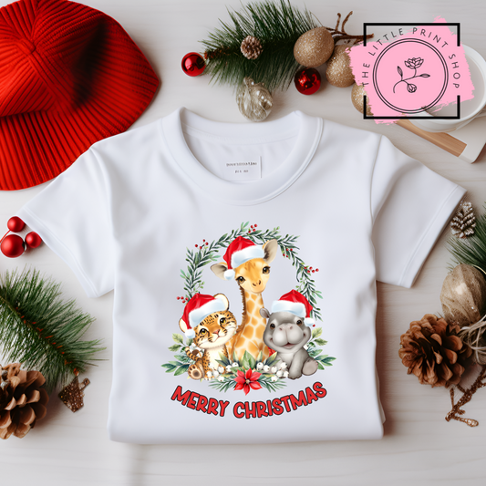 Merry Christmas Animals - DTF Transfer Decal