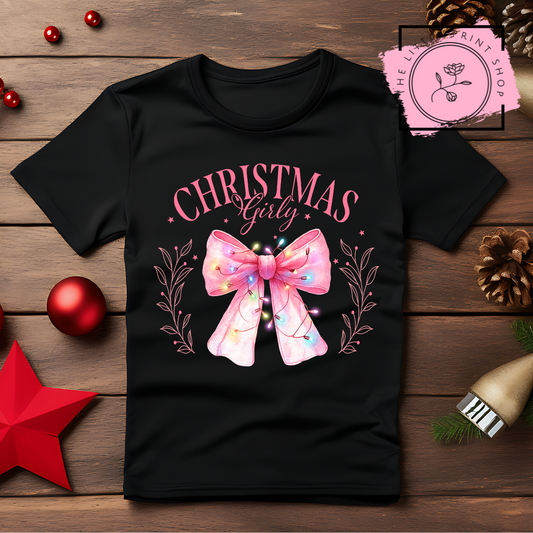 Pink Christmas Girly - DTF Transfer Decal