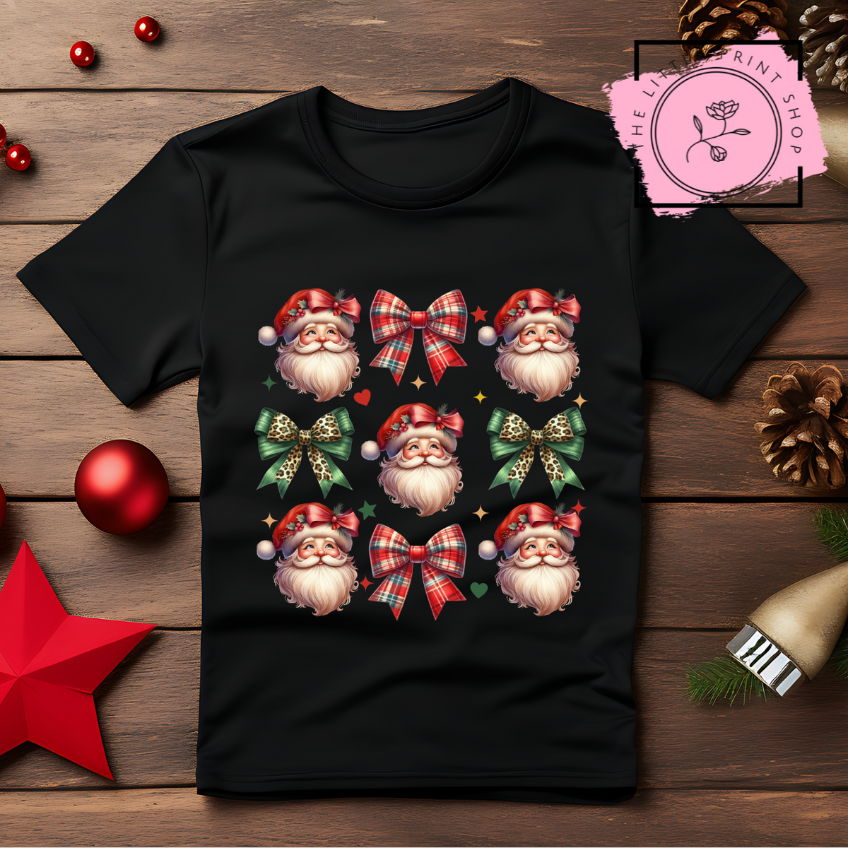 Santa Bows - DTF Transfer Decal