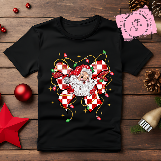 Santa Bow - DTF Transfer Decal