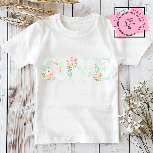 Birthday Number - Green Swans - #1 to #5 - DTF Transfer Decal