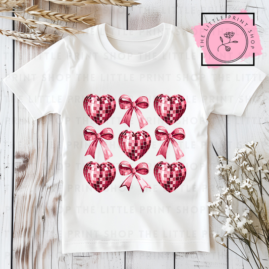 Disco Hearts - DTF Transfer Decal