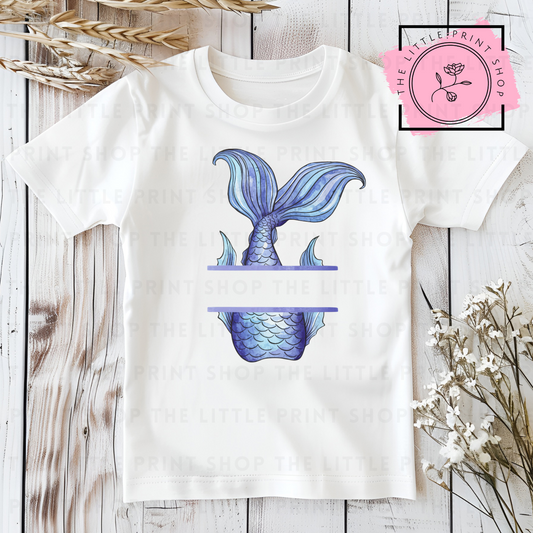 Blue Mermaid Tail - DTF Transfer Decal