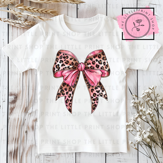 Leopard Print Bow - DTF Transfer Decal