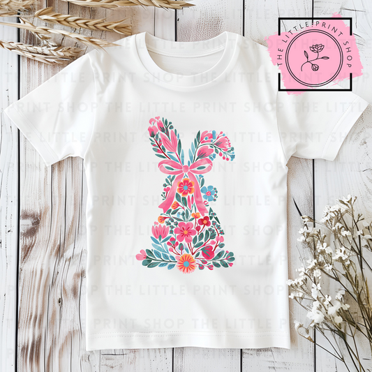 Floral Bunny - DTF Transfer Decal