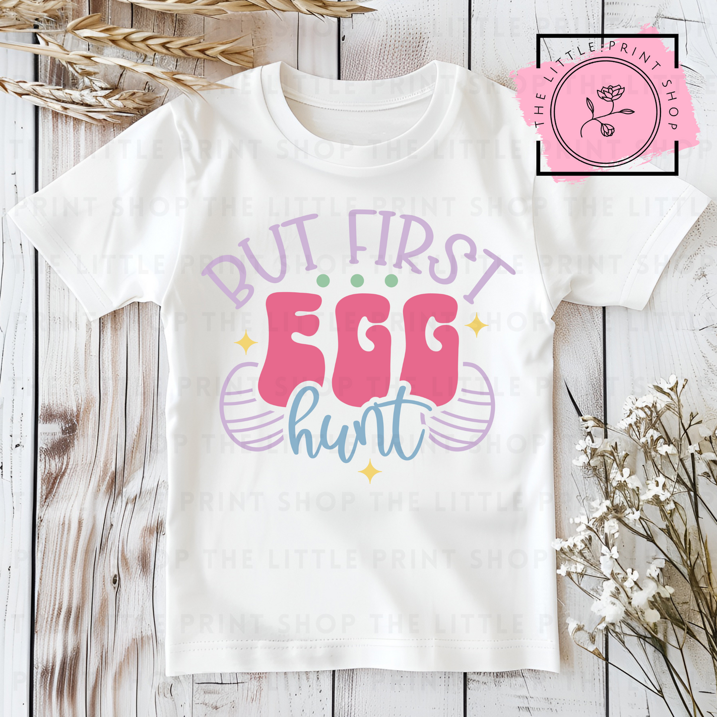 But First Egg Hunt - DTF Transfer Decal